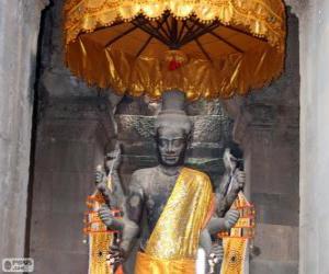 пазл Статуя Вишну, Ангкор-Ват, Камбоджа